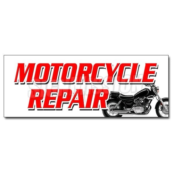 Signmission MOTORCYCLE REPAIR DECAL sticker tech service cycle repair all brands sale, D-36 Motorcycle Repair D-36 Motorcycle Repair - main